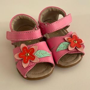 See Kai run pink flower sandals